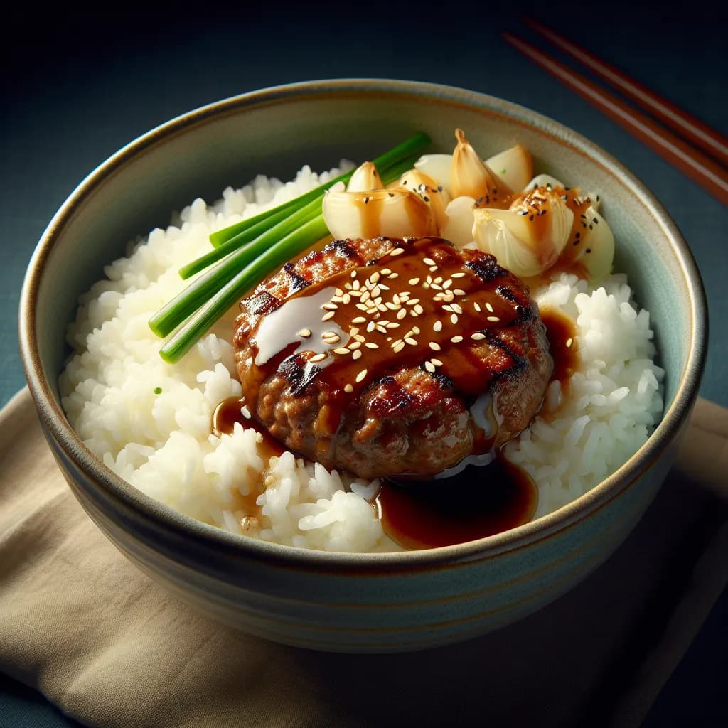 Garlic Hamburger Rice Bowl