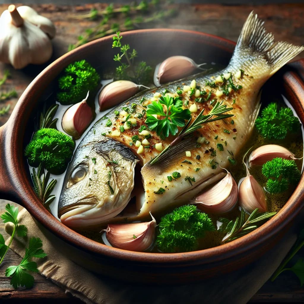 Garlic Herb Boiled Fish