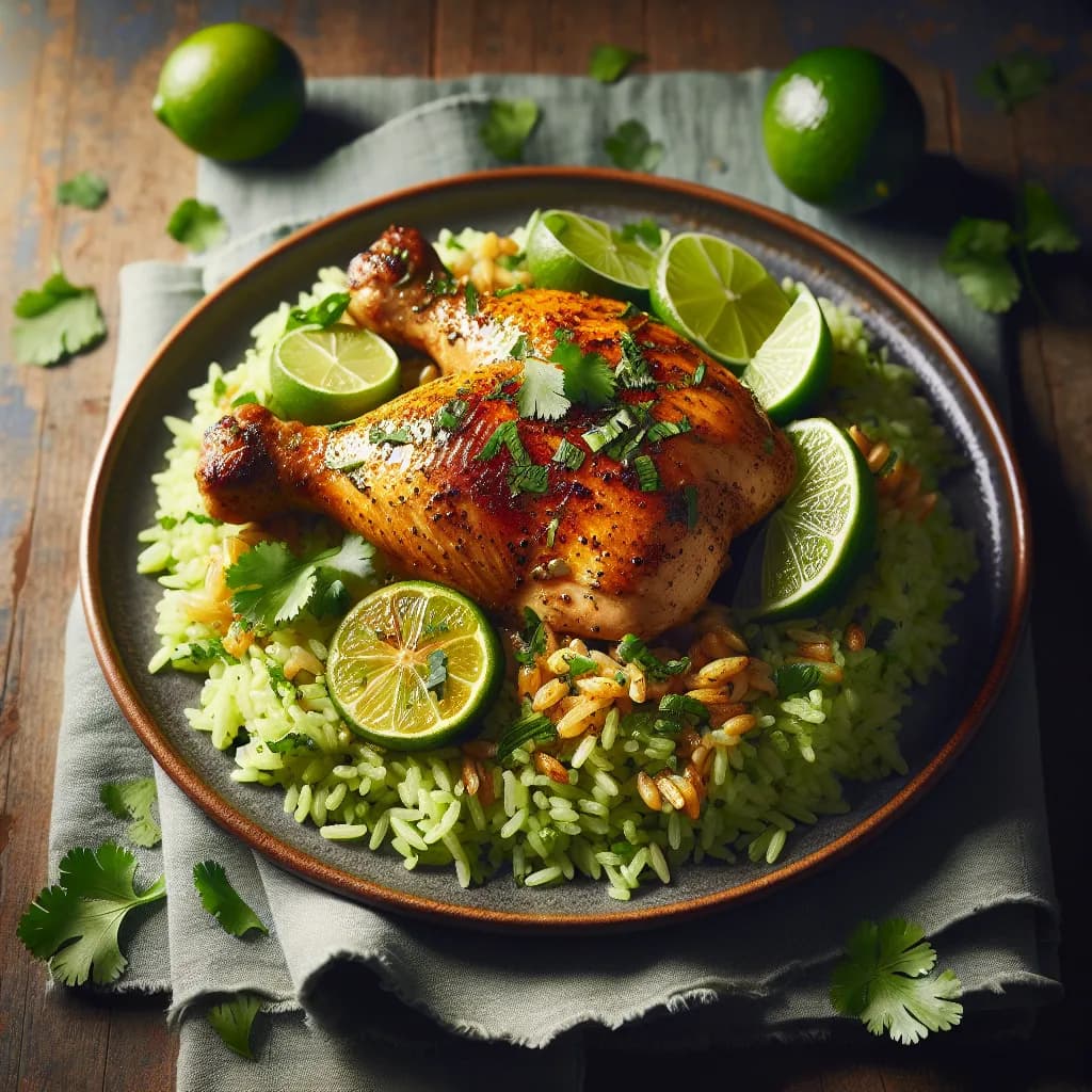 Garlic Lime Chicken with Cilantro Rice