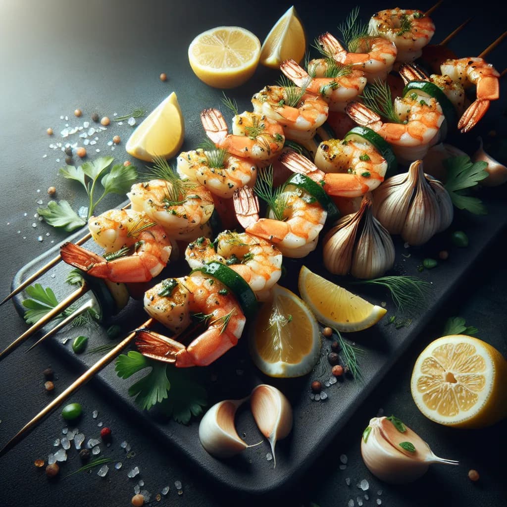 Garlic Shrimp Skewers