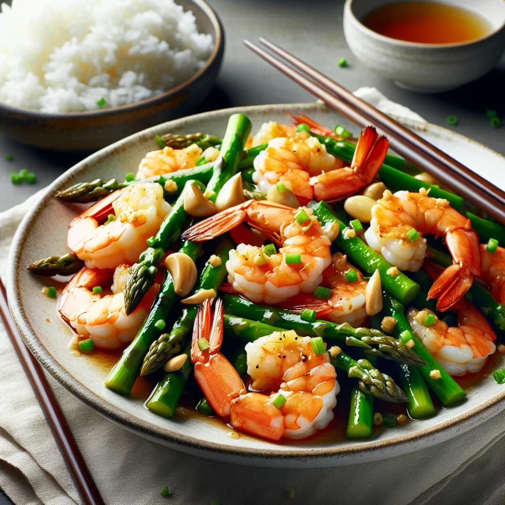 Garlic Shrimp and Asparagus Stir-Fry