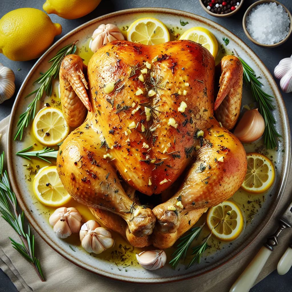 Garlic and Lemon Spatchcock Chicken