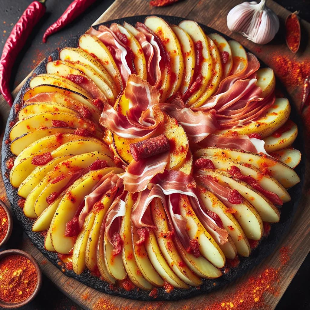 Gatò di Patate Piccante con Prosciutto e Formaggio e N'duja