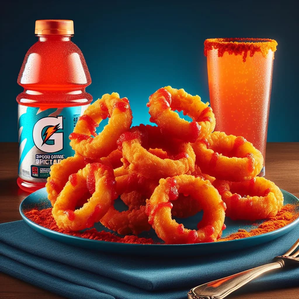 Gatorade Infused Spicy Onion Rings