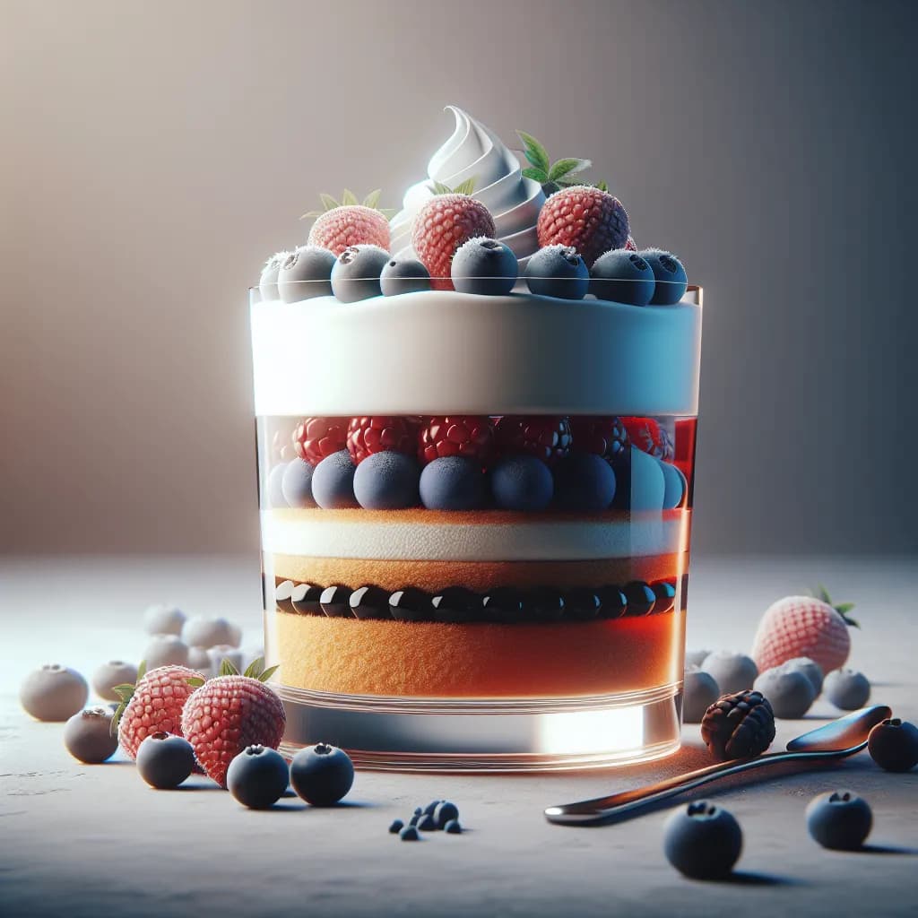 Gel Cake Layered Dessert