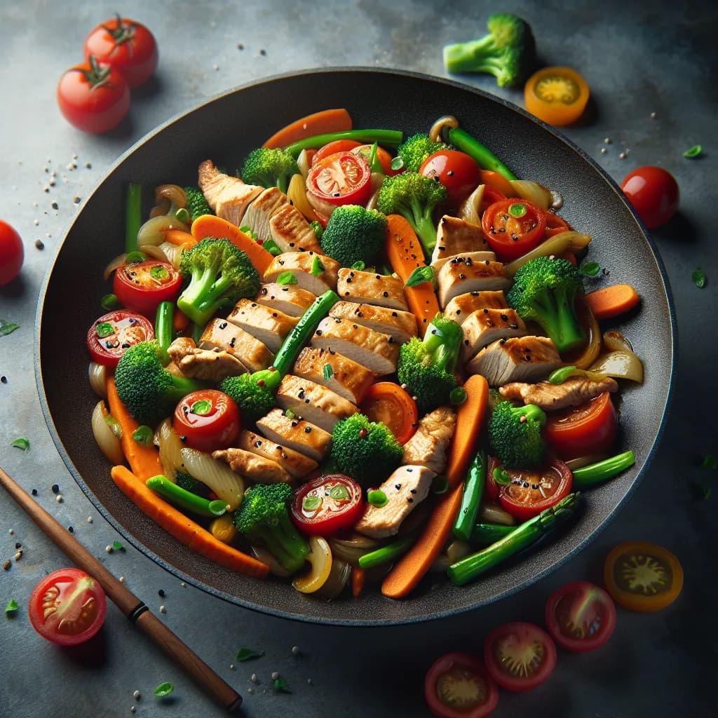 Gemüse-Hähnchen-Pfanne