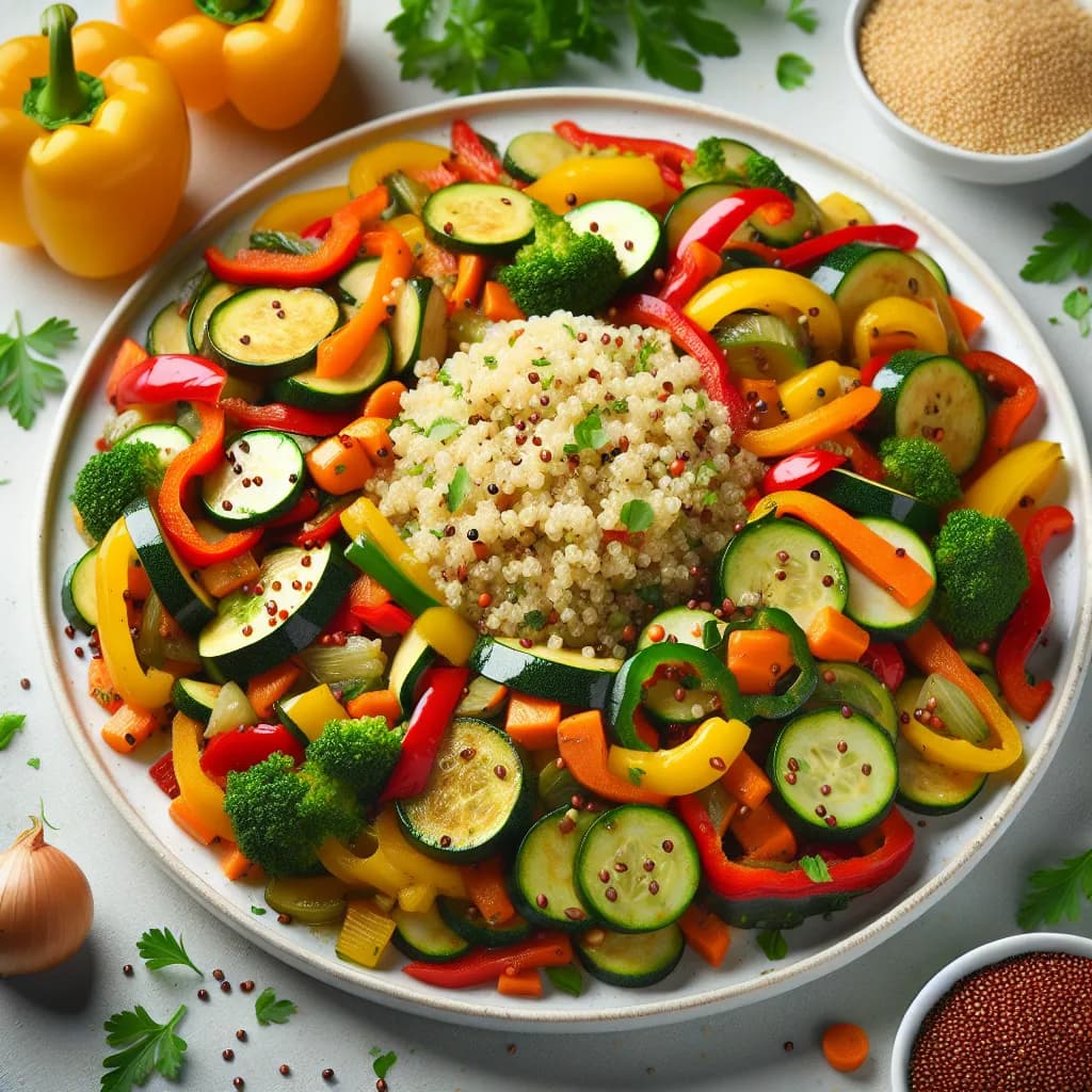 Gemüsepfanne mit Quinoa