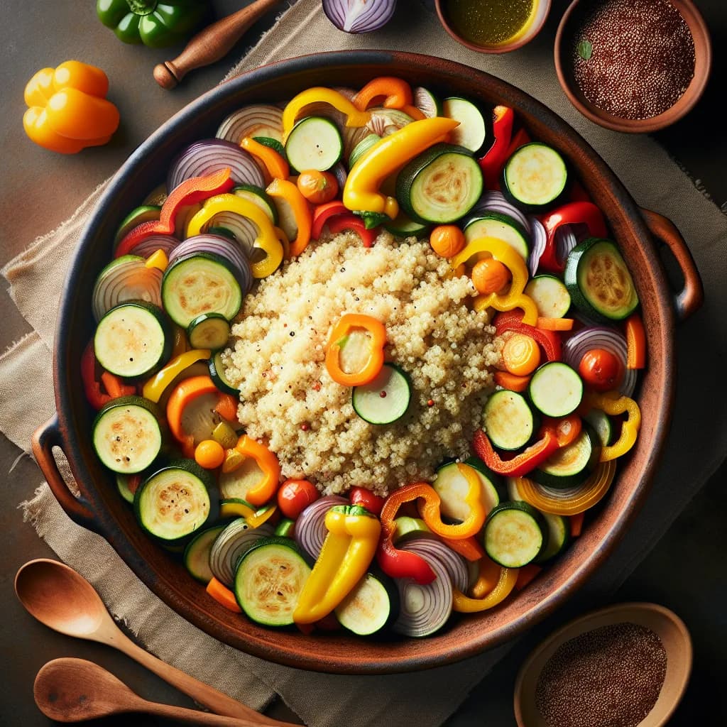 Gemüsepfanne mit Quinoa