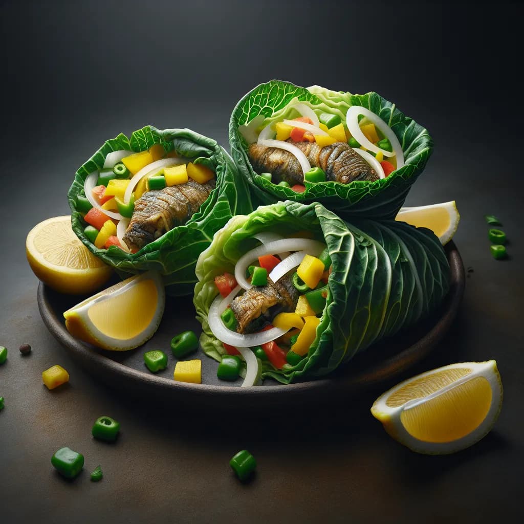 Ghanaian Cabbage and Fish Wraps