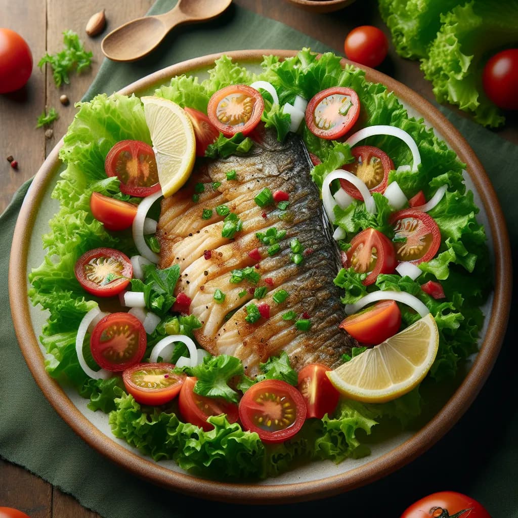 Ghanaian Lettuce and Fish Salad