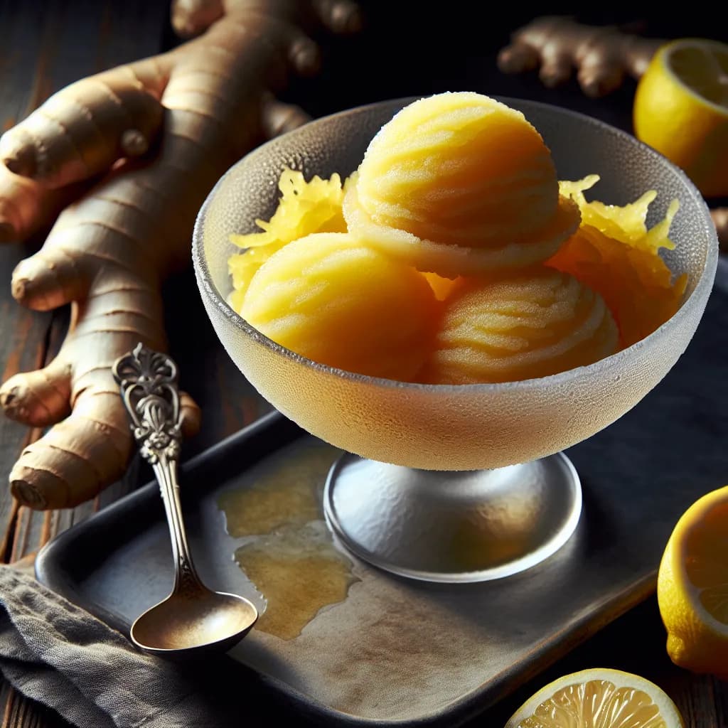 Ginger Lemon Sorbet