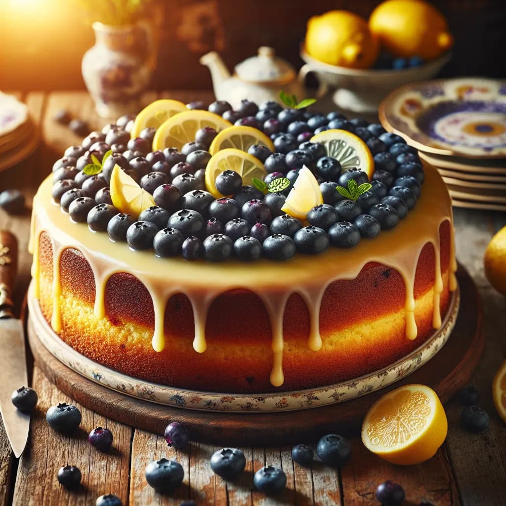 Gluten-Free Lemon Blueberry Cake