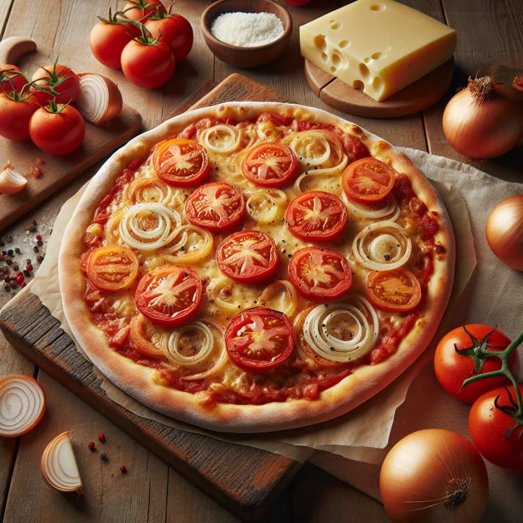 Gluten-Free Tomato and Onion Pizza