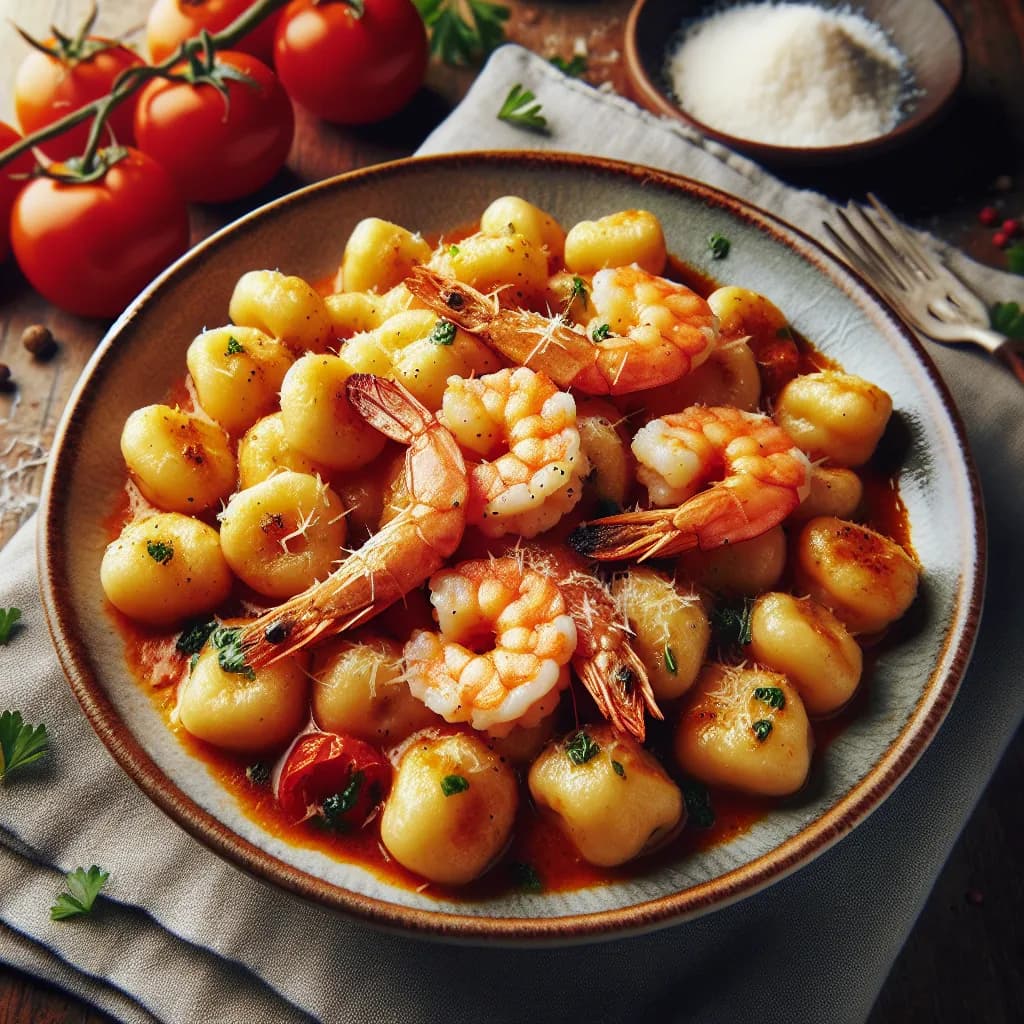 Gnocchi Gamberi al Pomodoro