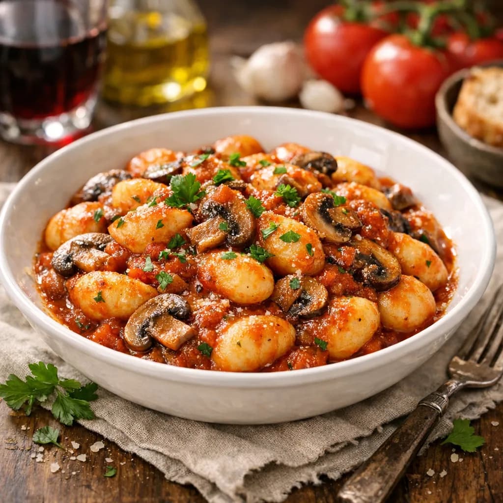 Gnocchi al Sugo di Funghi