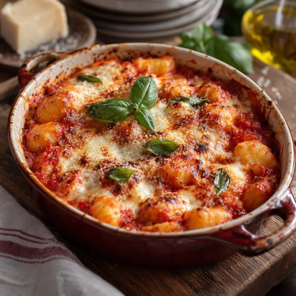 Gnocchi alla sorrentina classiques gratinés au four