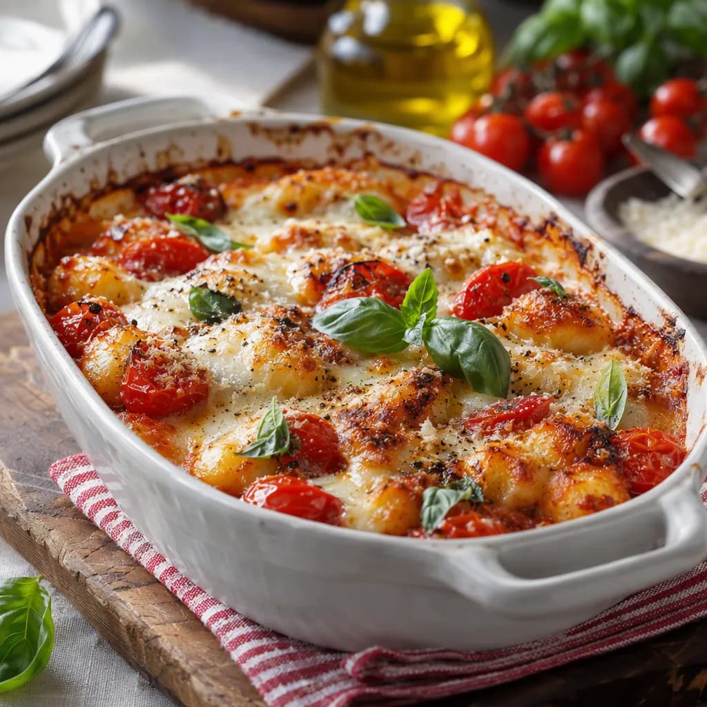 Gnocchi alla sorrentina gratinés à la ricotta et aux tomates cerises