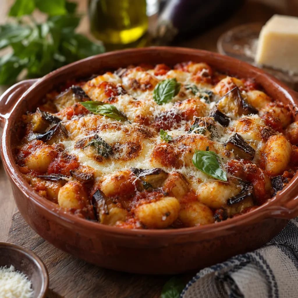 Gnocchi alla sorrentina gratinés aux aubergines
