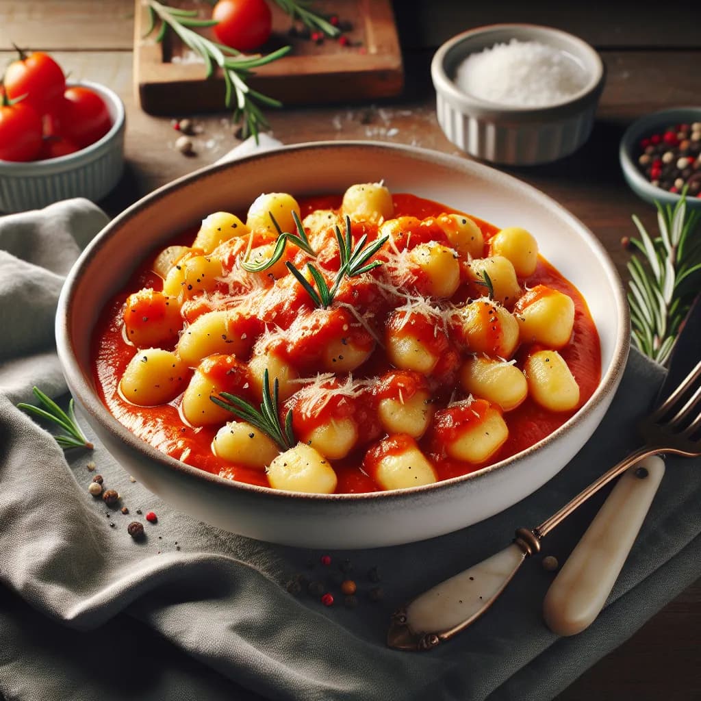Gnocchi di Farina con Salsa di Pomodoro
