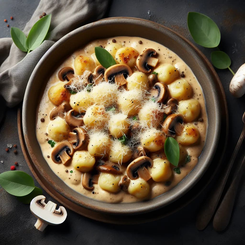 Gnocchi met Champignons en Roomsaus