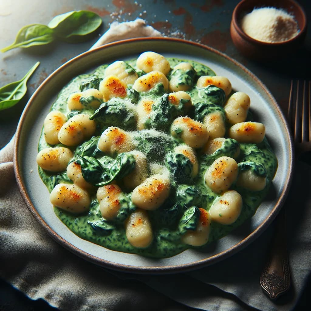 Gnocchi mit Spinat-Sahnesauce