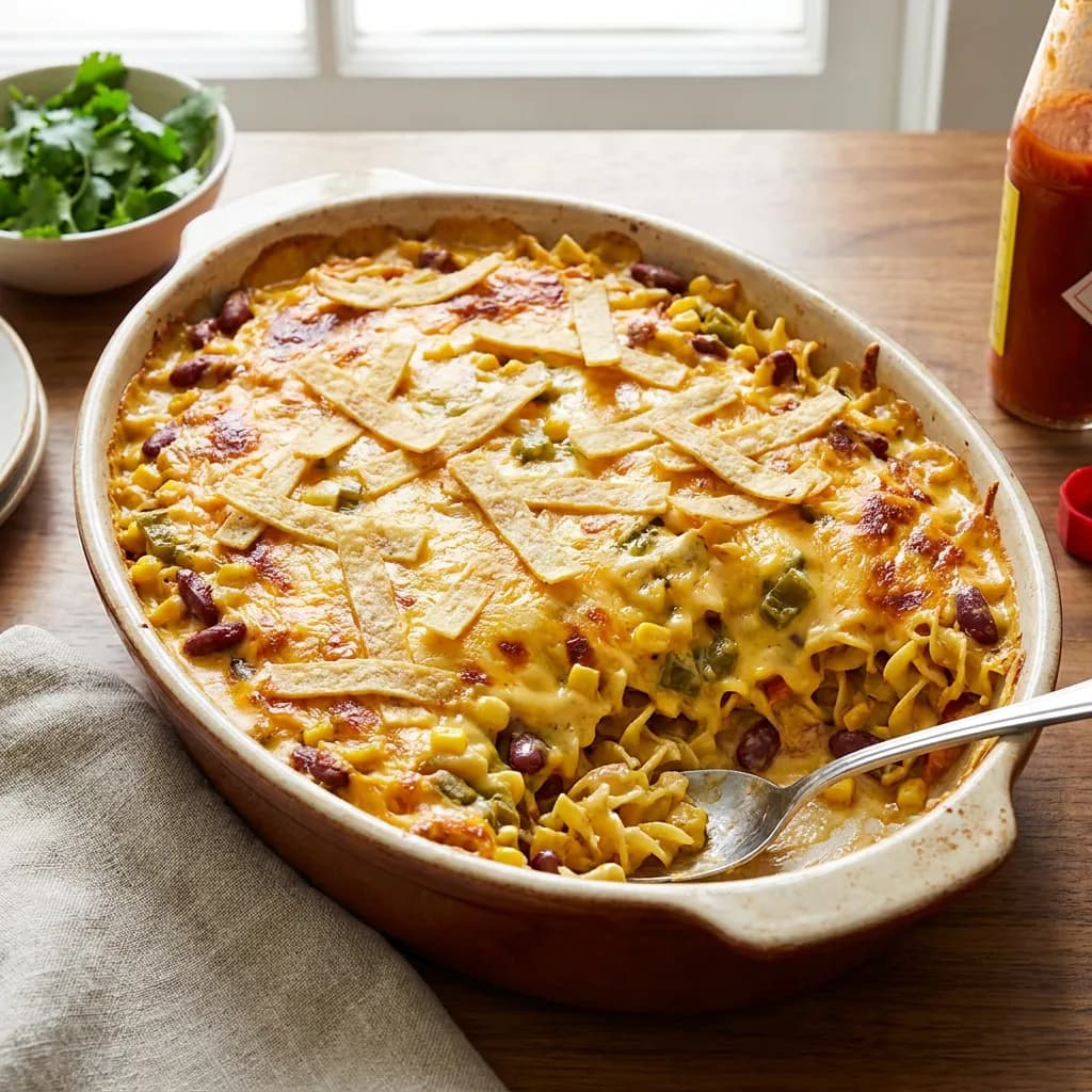 Golden Gaucho Tamale and Egg Noodle Bake
