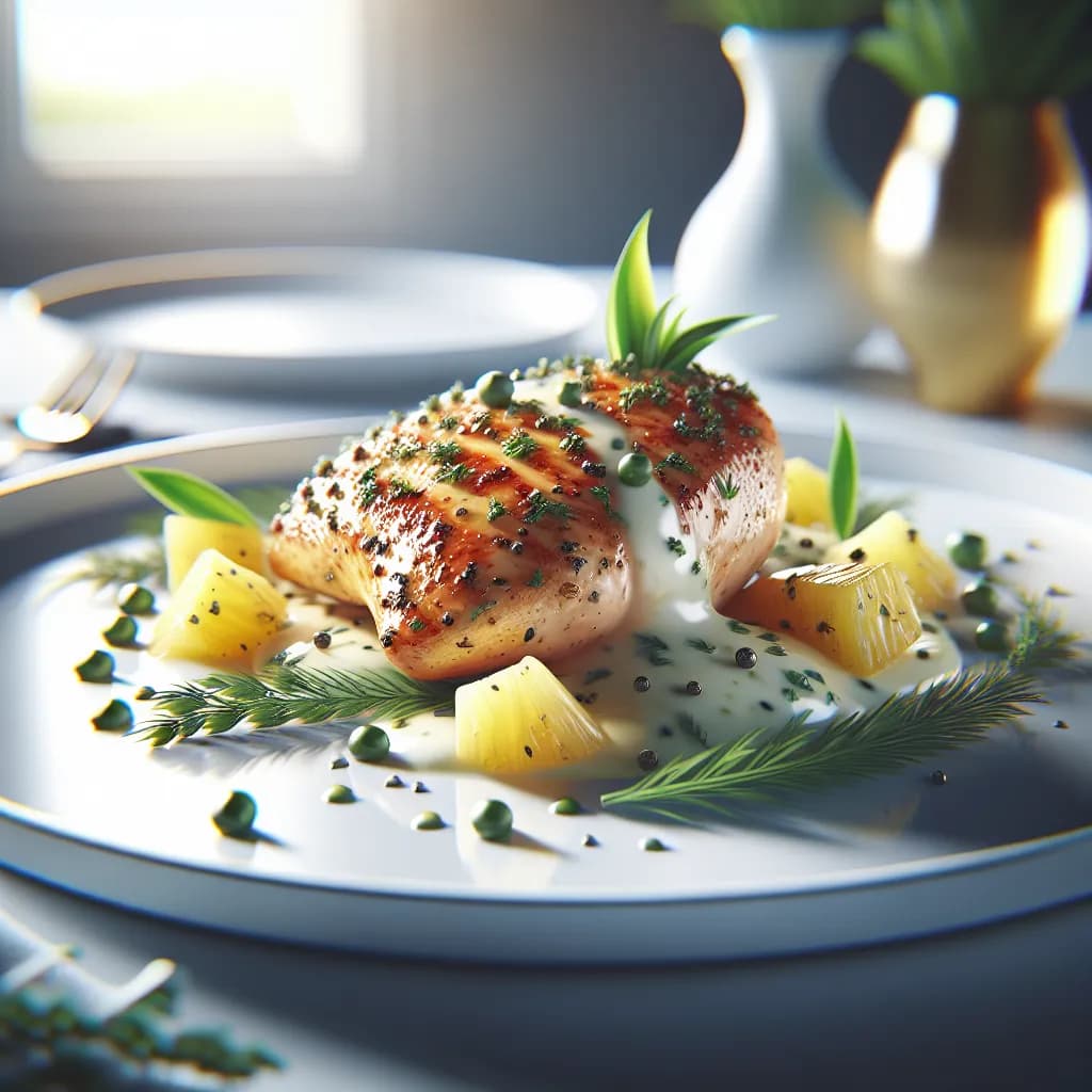 Gorgonzola-Hähnchen mit Ananas