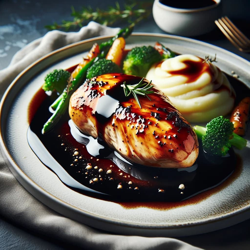 Gourmet Hähnchenbrust mit Balsamico-Glasur