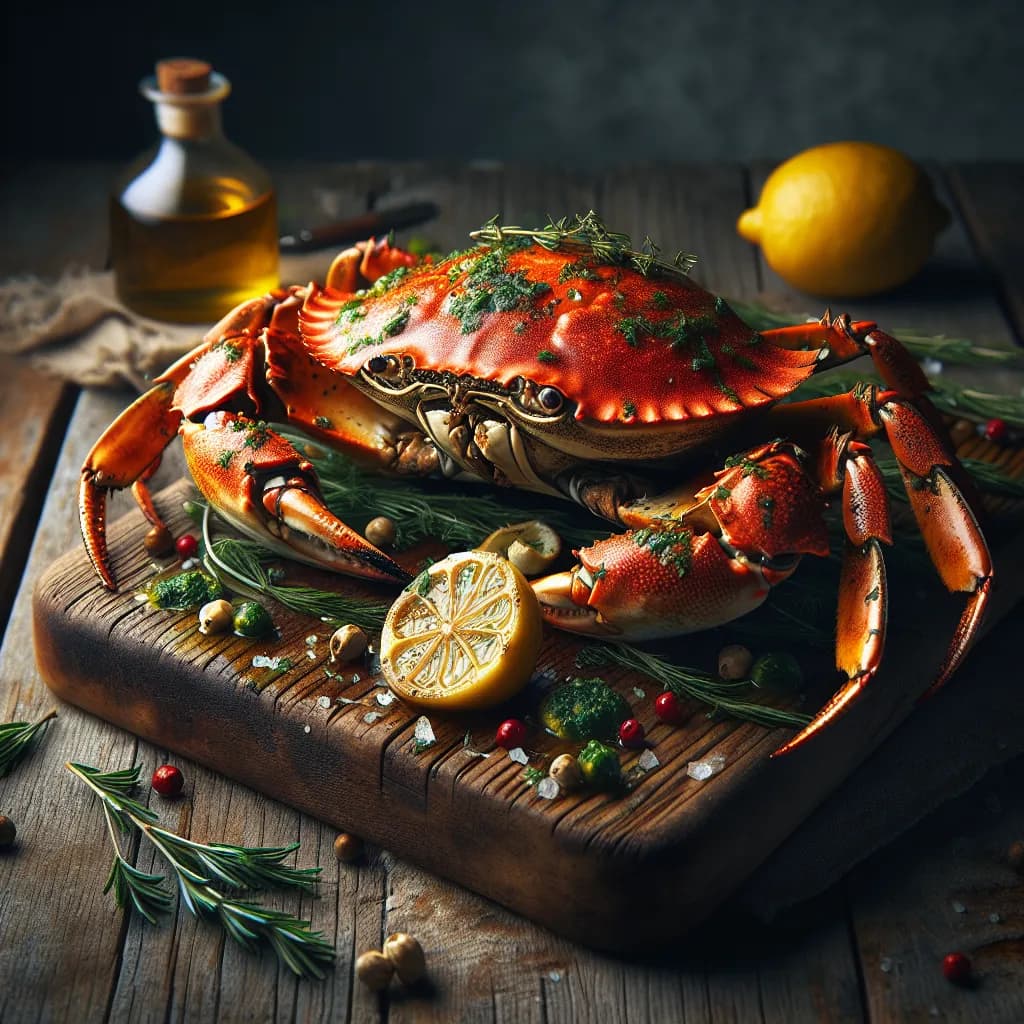 Granchio al Forno con Erbe