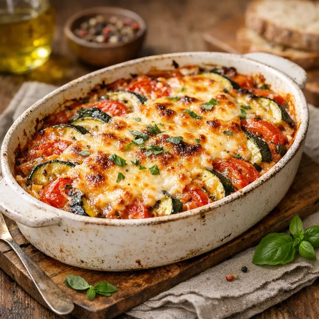 Gratin Boris de courgettes et tomates