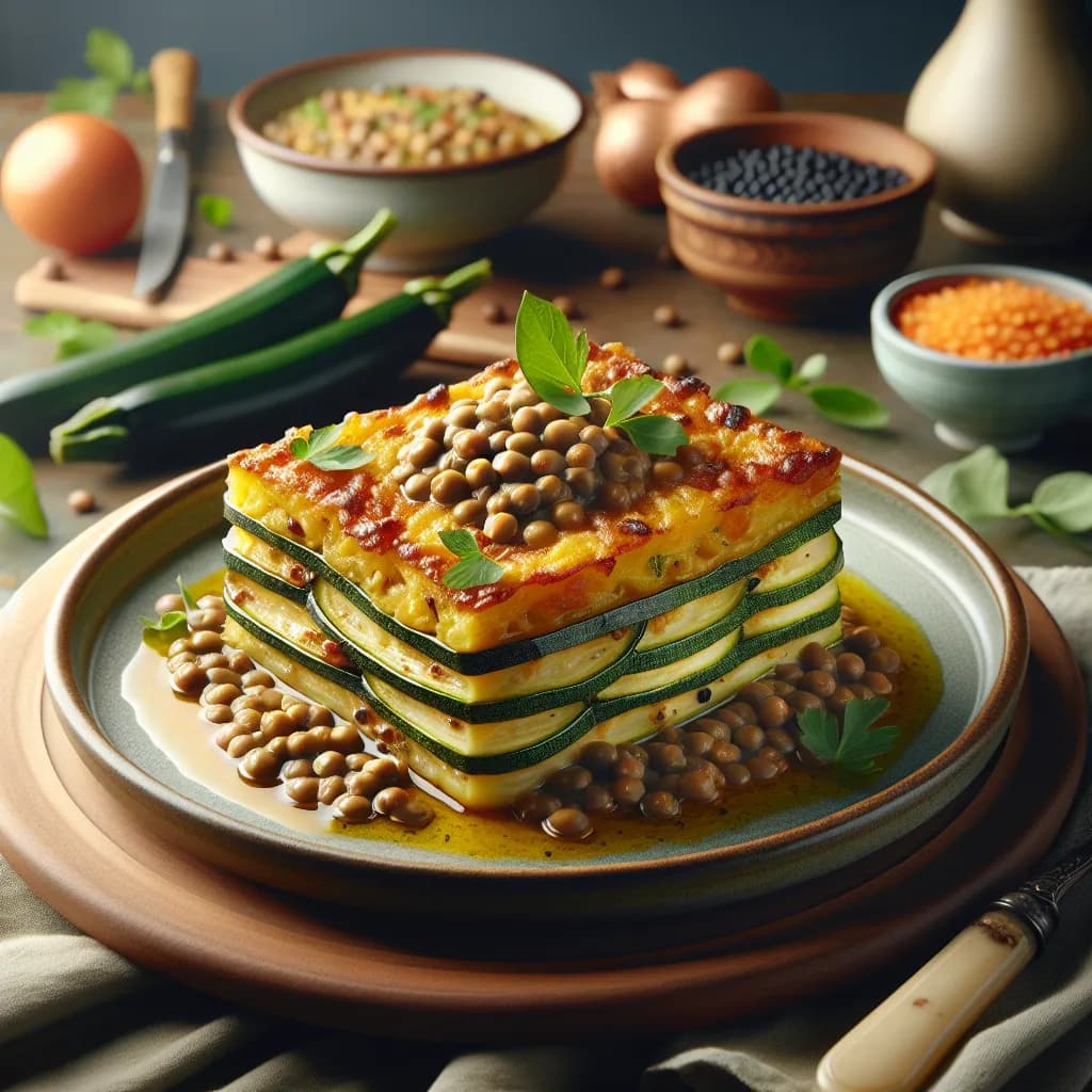 Gratin de Courgettes aux Lentilles