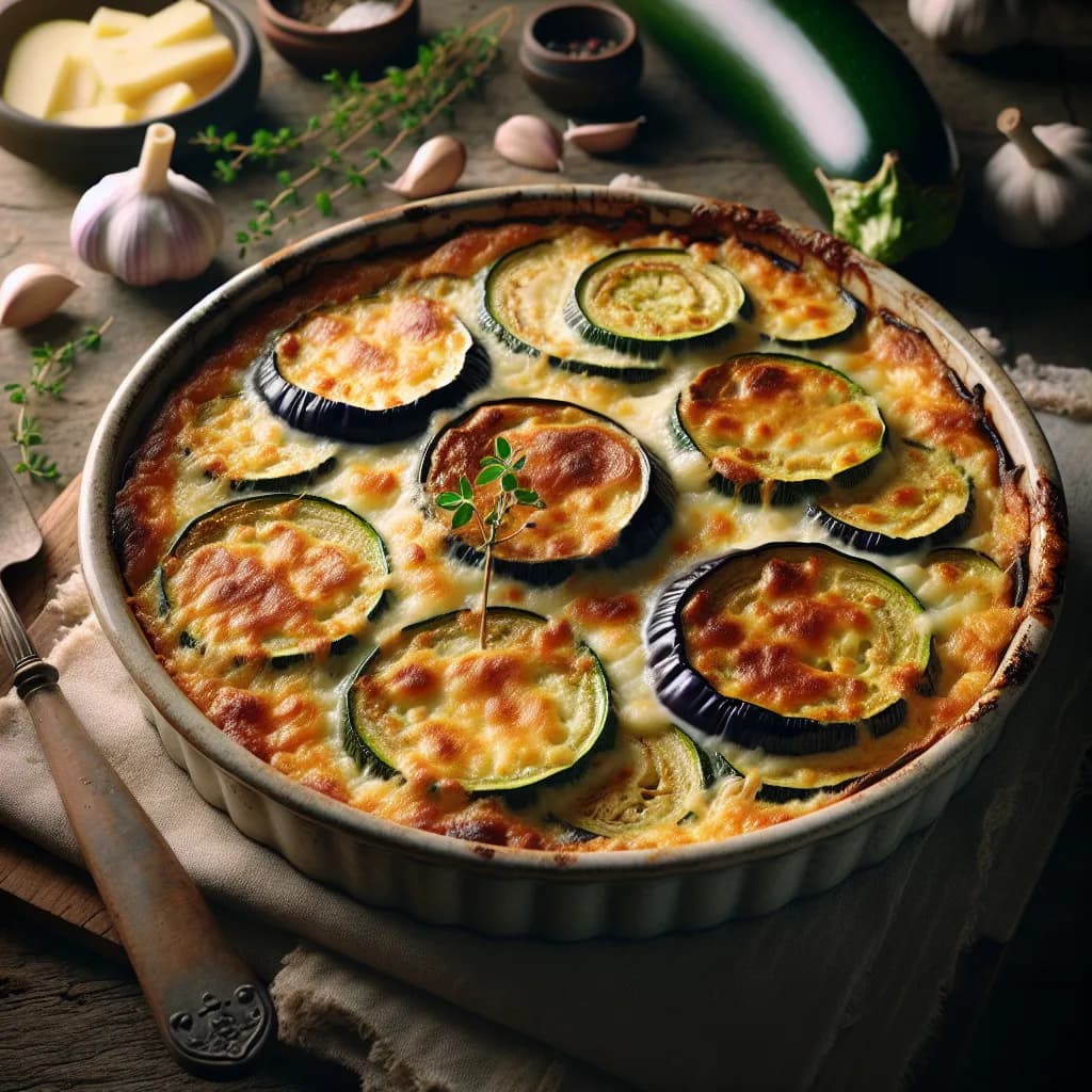 Gratin de Courgettes et d'Aubergines Classique