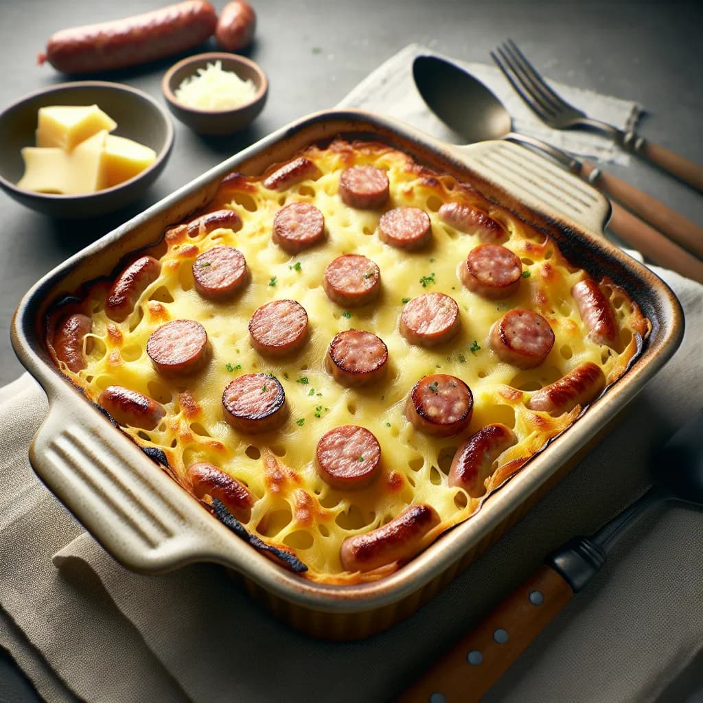 Gratin de Pâtes à la Saucisse