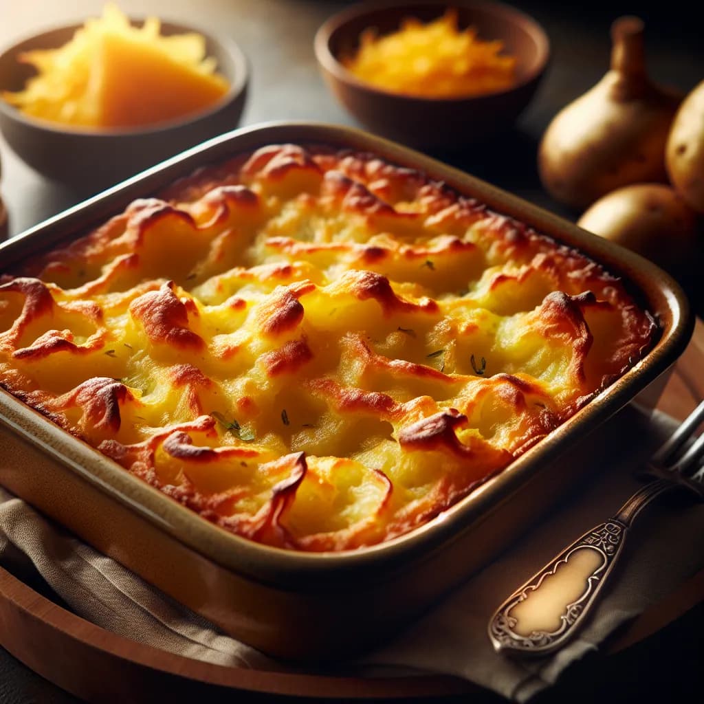 Gratin de Pommes de Terre au Cheddar