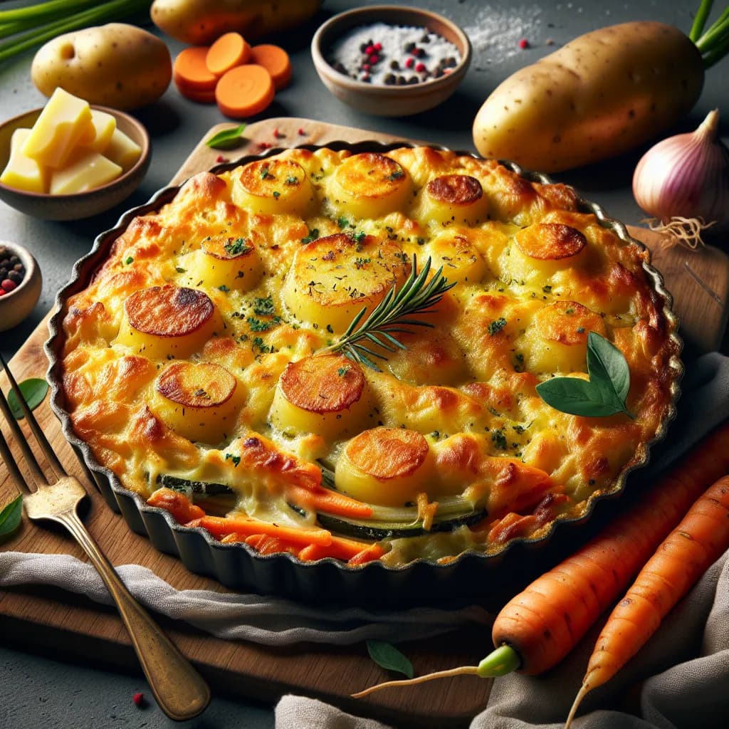Gratin de Pommes de Terre et Carottes