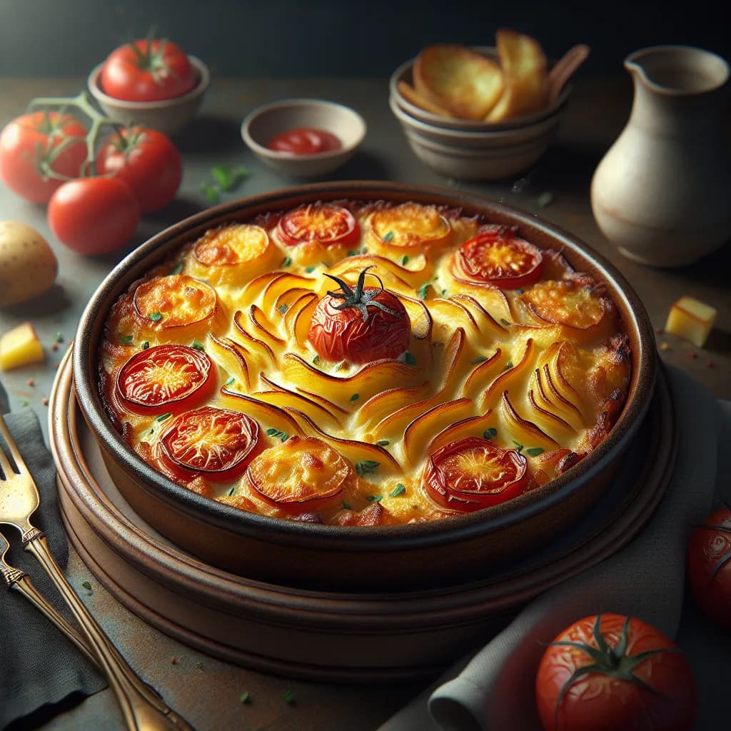 Gratin de Pommes de Terre et Tomates