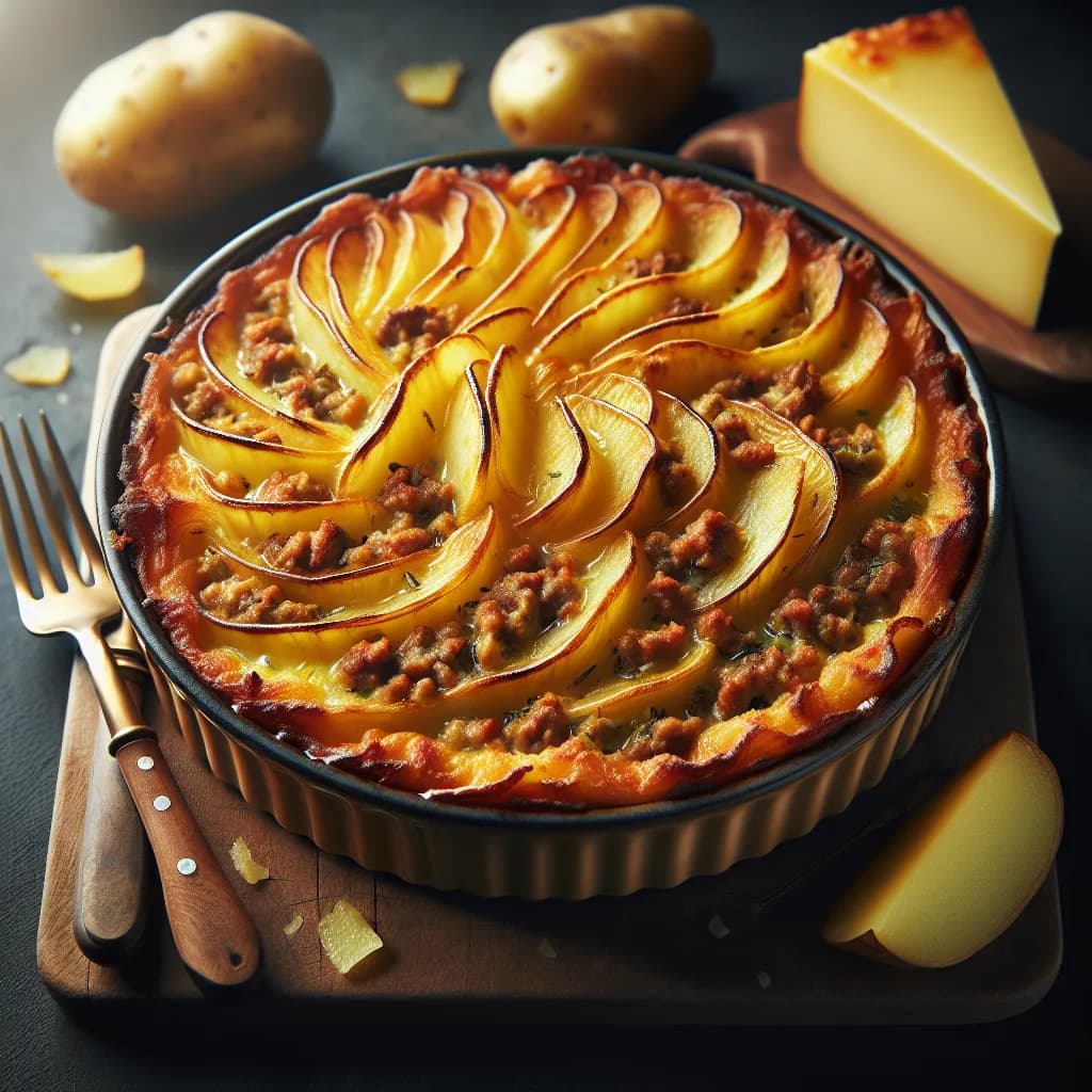 Gratin de Pommes de Terre et Viande Hachée