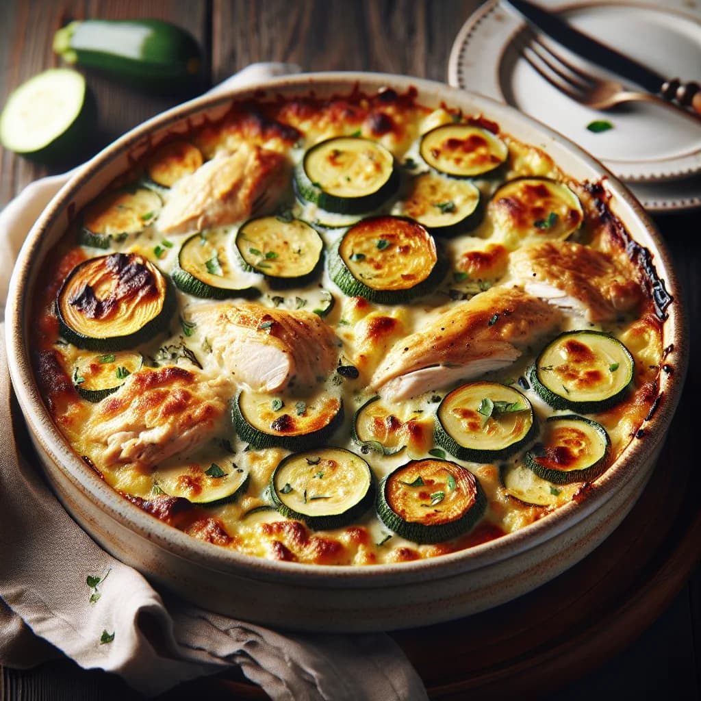 Gratin de Poulet et Courgette