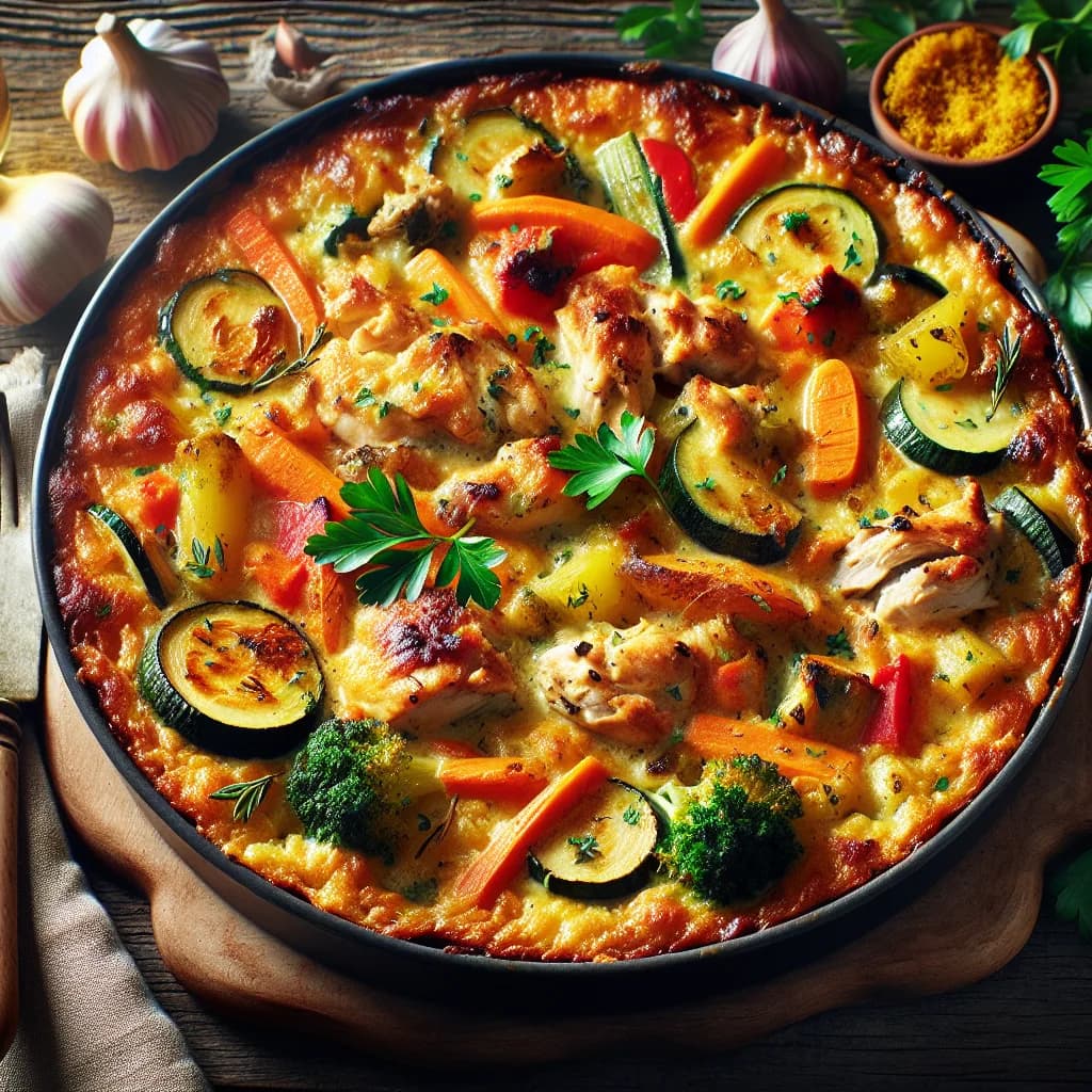 Gratin de Poulet et Légumes