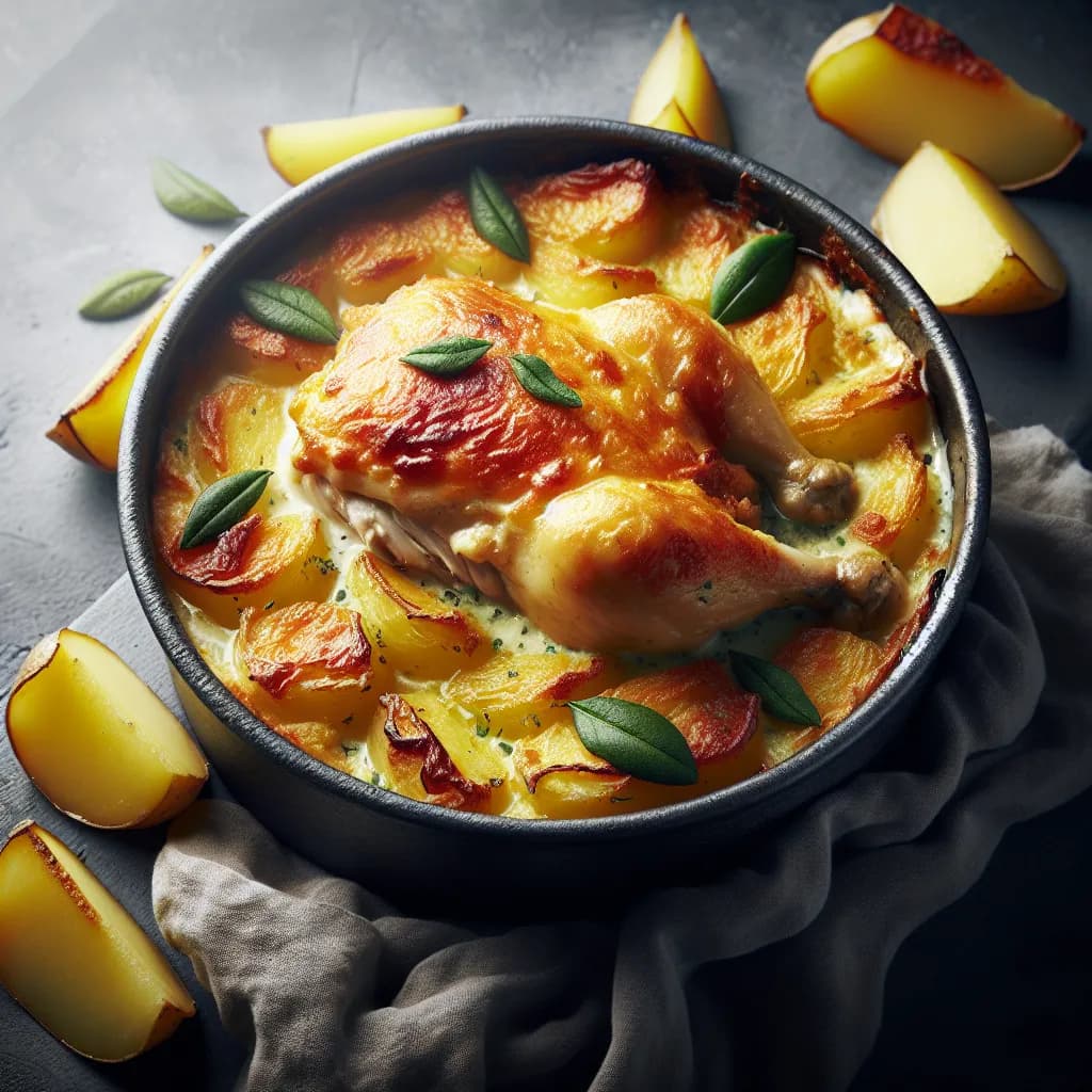 Gratin de Poulet et Pommes de Terre