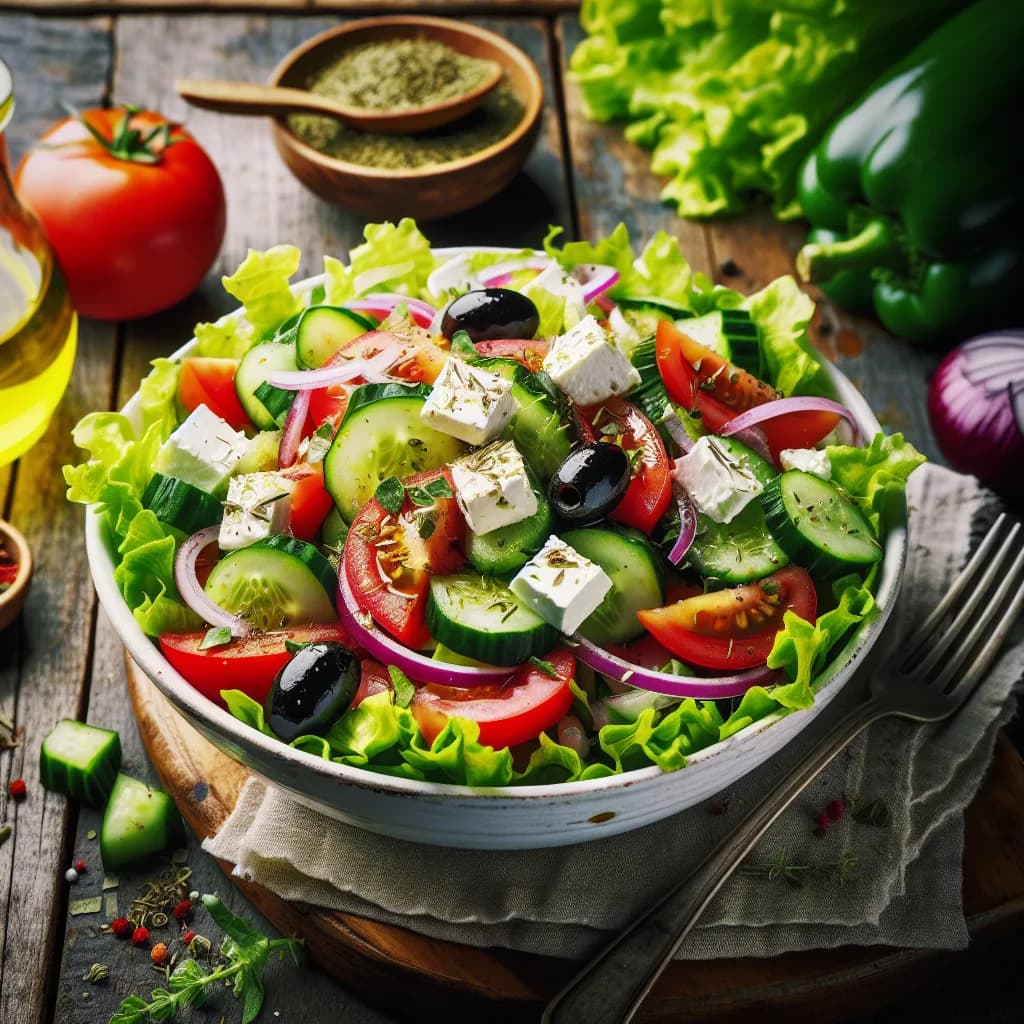 Greek Salad with Cheese