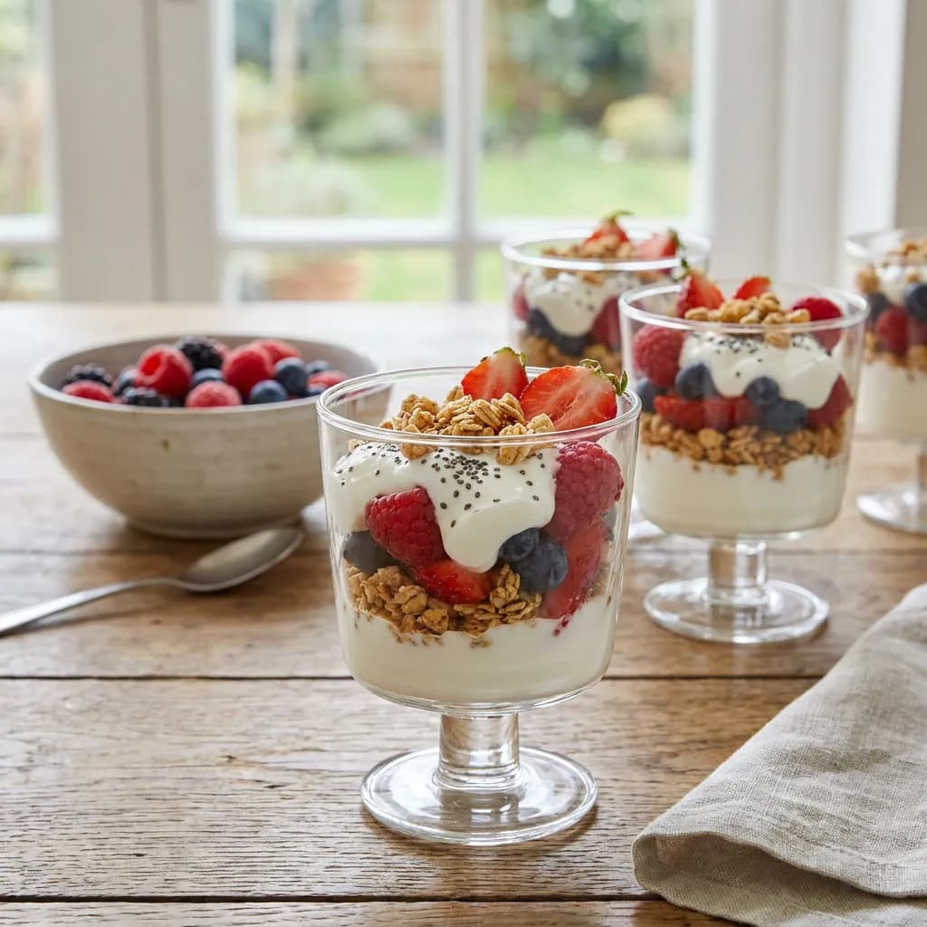 Greek Yogurt Berry Crunch Parfait Cups