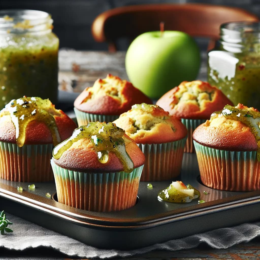 Green Apple Bug Jam Muffins