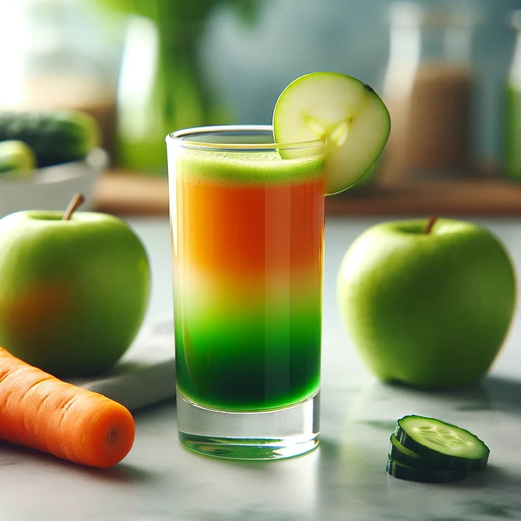 Green Apple Carrot Cucumber Detox Shot