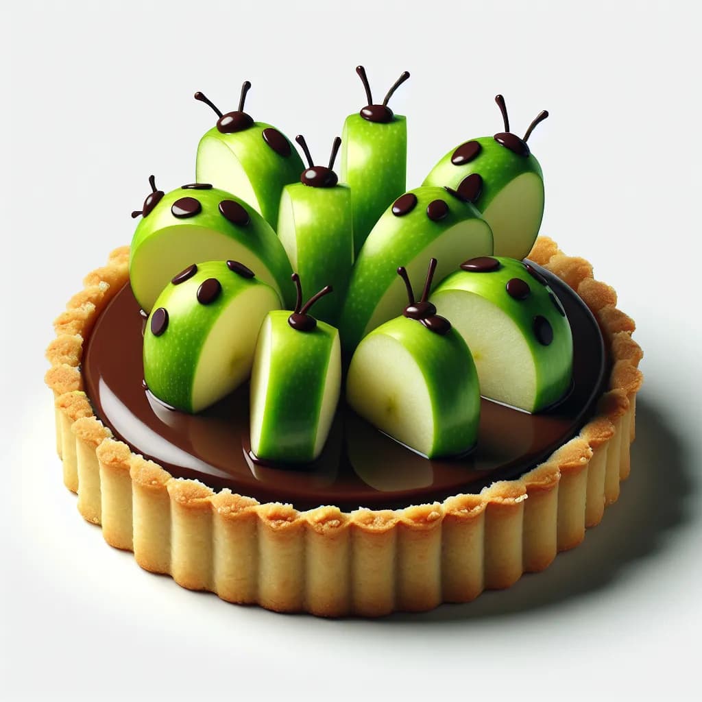 Green Apple Chocolate Bug Tart