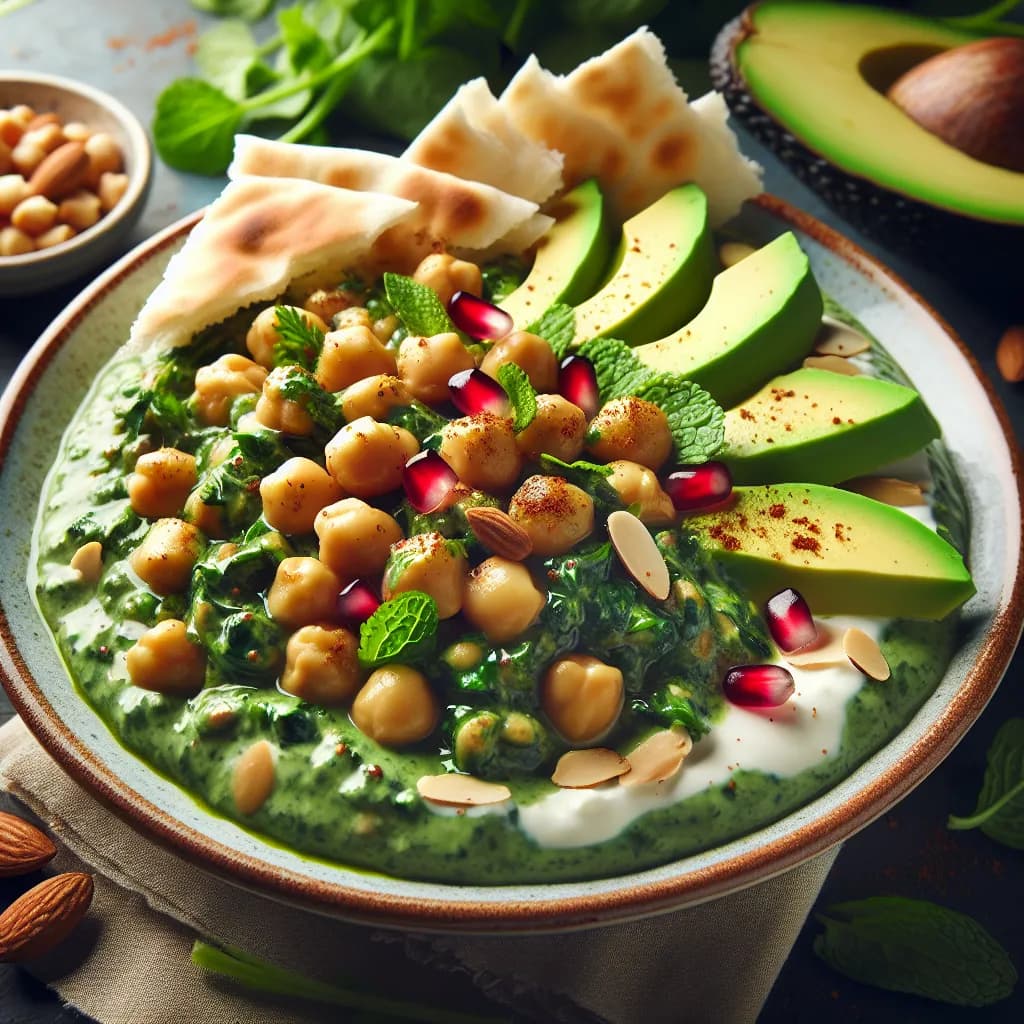 Green Fatteh with Avocado