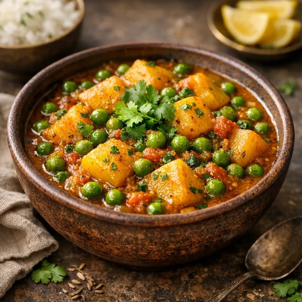 Green Pea and Potato Curry