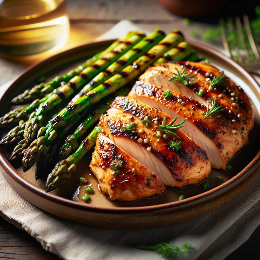 Grilled Chicken and Asparagus