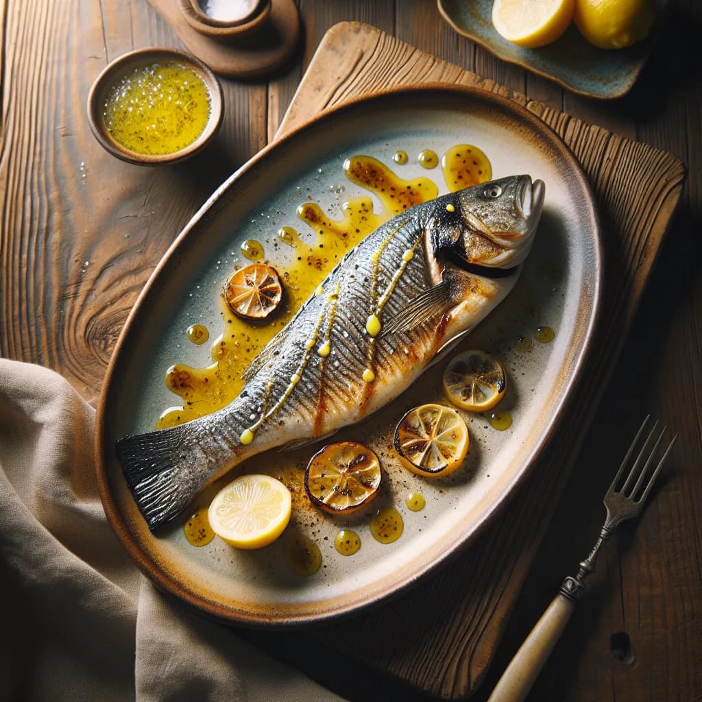 Grilled Fish with Lemon Butter