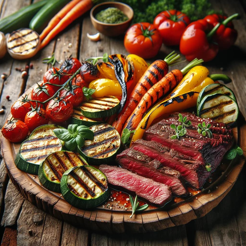 Grilled Meat and Veggie Combo